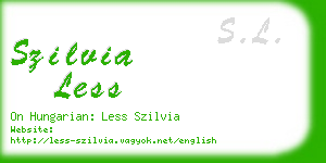 szilvia less business card